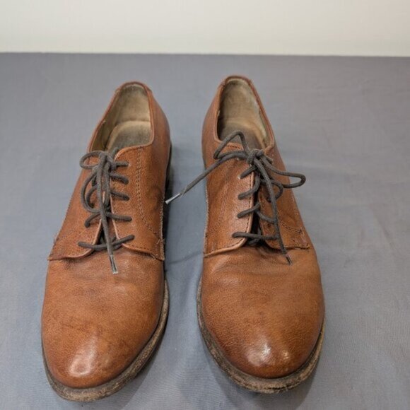 Frye Womens Carson Lace Up Oxford Shoes Brown Leather Size 8.5 - Picture 3 of 11